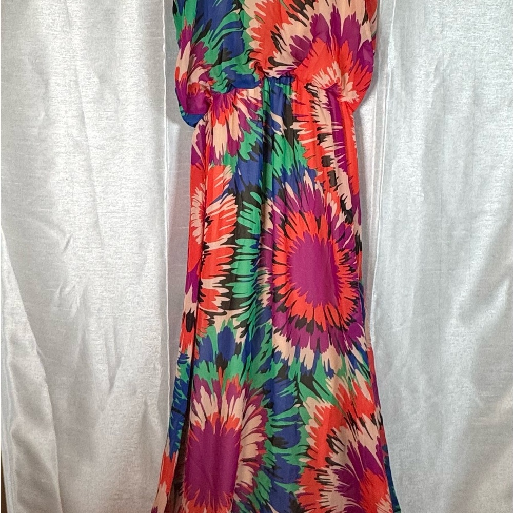 Newbury Kustom Multicolor Abstract maxi Dress size medium